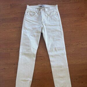 Naked and Famous Weird Guy Natural Ecru Men's W29 L34 NWT